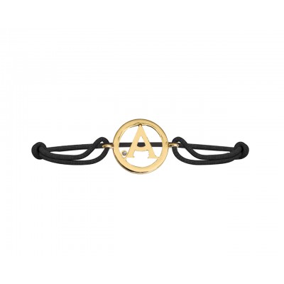 Alphabet A Gold Bracelet